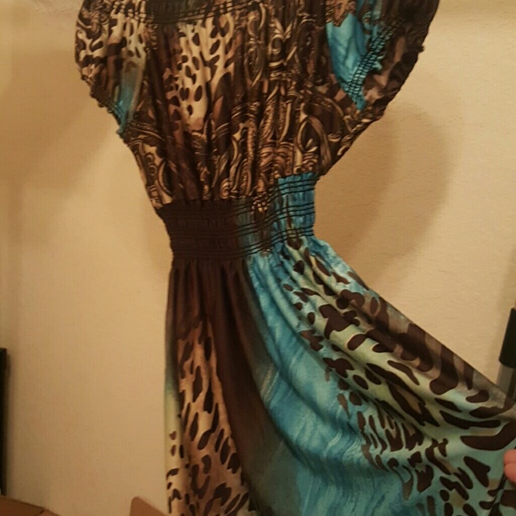 GIFT- GAVE WITH ORDER BOHO Teal/Brown Maxi -NWOT - Picture 8 of 8